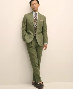 Slim Fit Fine Twill Washed Linen-Cotton Suit Jacket