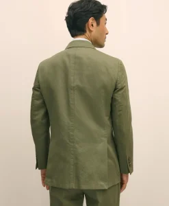 Slim Fit Fine Twill Washed Linen-Cotton Suit Jacket