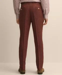 Slim Fit Linen Suit Pants