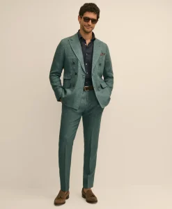 Slim Fit Linen Suit Pants