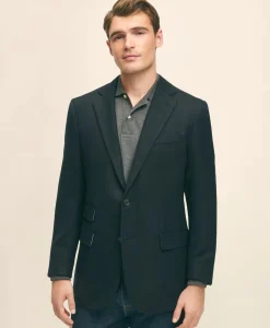 Slim Fit Stretch Wool Hopsack Blazer