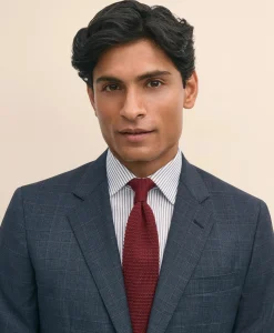 Slim Fit Wool Check 1818 Suit