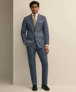 Slim Fit Wool Mini-Houndstooth 1818 Suit