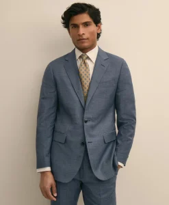 Slim Fit Wool Mini-Houndstooth 1818 Suit