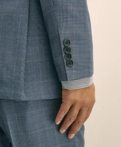 Slim Fit Wool Overcheck 1818 Suit