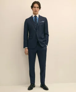 Slim Fit Wool Pinstripe 1818 Suit