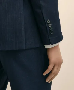 Slim Fit Wool Pinstripe 1818 Suit