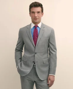 Slim Fit Wool Sharkskin 1818 Suit