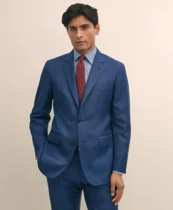 Slim Fit Wool Sharkskin 1818 Suit