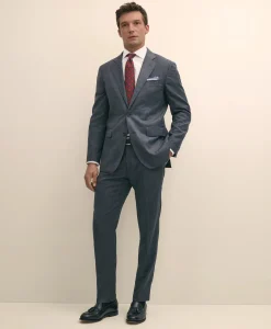 Slim Fit Wool Windowpane 1818 Suit