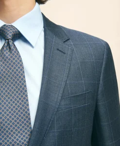 Slim Fit Wool Windowpane 1818 Suit