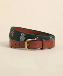 Smathers & Branson Needlepoint Racoon Belt