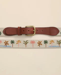 Smathers & Branson Needlepoint Desert Palms Belt