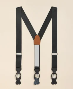 Solid Pique Suspenders