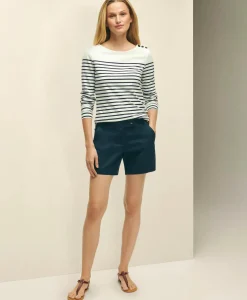 Stretch Cotton Twill Shorts