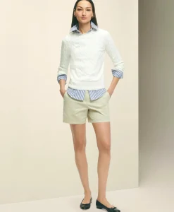 Stretch Cotton Twill Shorts