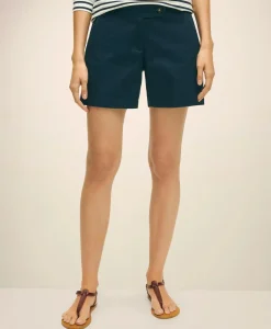 Stretch Cotton Twill Shorts