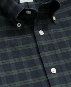 Stretch Non-Iron Oxford Button-Down Collar, Black Watch Shirt