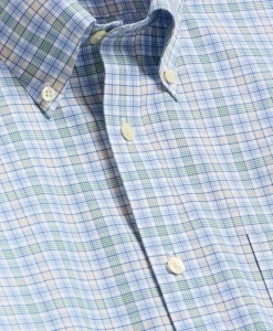Stretch Non-Iron Poplin Polo Button-Down, Sport Shirt