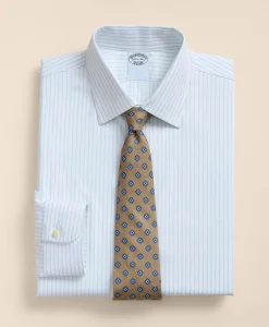 Stretch Supima® Cotton Non-Iron Royal Oxford Ainsley Collar, Stripe Dress Shirt
