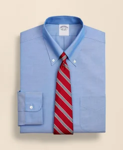 Stretch Supima® Cotton Non-Iron Pinpoint Oxford Button-Down Collar Dress Shirt