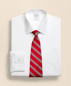 Stretch Supima® Cotton Non-Iron Pinpoint Oxford Ainsley Collar Dress Shirt