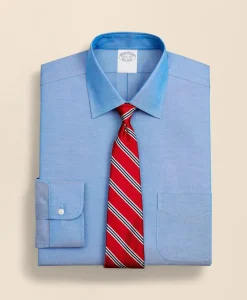 Stretch Supima® Cotton Non-Iron Pinpoint Oxford Ainsley Collar Dress Shirt