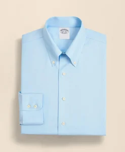 Stretch Supima® Cotton Non-Iron Twill Button-Down Collar Dress Shirt