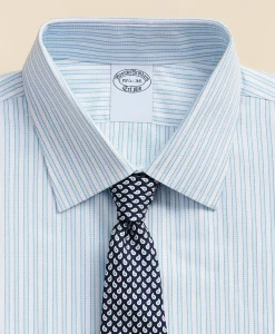 Stretch Supima® Cotton Non-Iron Royal Oxford Ainsley Collar, Outline Stripe Dress Shirt