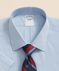 Stretch Supima® Cotton Non-Iron Ainsley Collar, Short-Sleeve Dress Shirt
