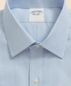 Stretch Supima® Cotton Non-Iron Pinpoint Oxford Ainsley Collar, Gingham Dress Shirt