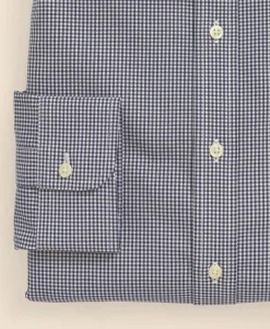 Stretch Supima® Cotton Non-Iron Pinpoint Oxford Ainsley Collar, Gingham Dress Shirt