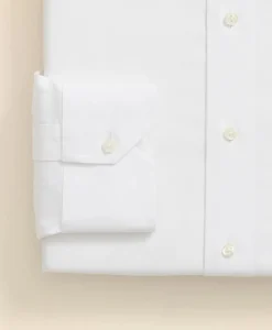 Stretch Supima® Cotton Non-Iron English Spread Collar, Herringbone Dress Shirt