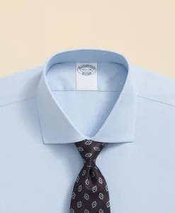 Stretch Supima® Cotton Non-Iron English Spread Collar, Herringbone Dress Shirt