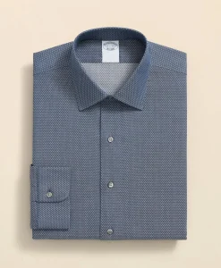 Stretch Supima® Cotton Non-Iron Dobby Ainsley Collar Dress Shirt