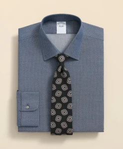 Stretch Supima® Cotton Non-Iron Dobby Ainsley Collar Dress Shirt