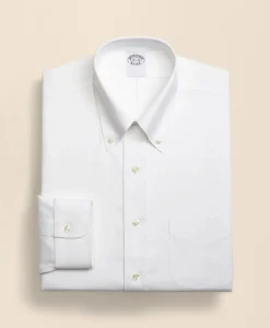 Stretch Supima® Cotton Non-Iron Pinpoint Oxford Button-Down Collar Dress Shirt