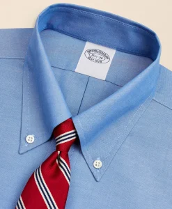 Stretch Supima® Cotton Non-Iron Pinpoint Oxford Button-Down Collar Dress Shirt