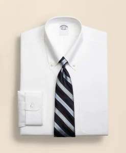 Stretch Supima® Cotton Non-Iron Pinpoint Oxford Button-Down Collar Dress Shirt