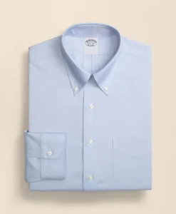 Stretch Supima® Cotton Non-Iron Pinpoint Oxford Button-Down Collar Dress Shirt
