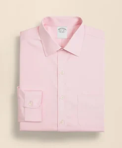 Stretch Supima® Cotton Non-Iron Pinpoint Oxford Ainsley Collar Dress Shirt