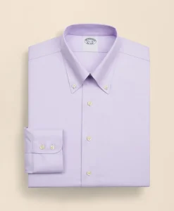 Stretch Supima® Cotton Non-Iron Twill Button-Down Collar Dress Shirt