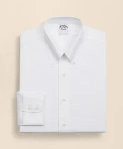 Stretch Supima® Cotton Non-Iron Twill Button-Down Collar Dress Shirt