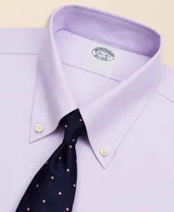 Stretch Supima® Cotton Non-Iron Twill Button-Down Collar Dress Shirt