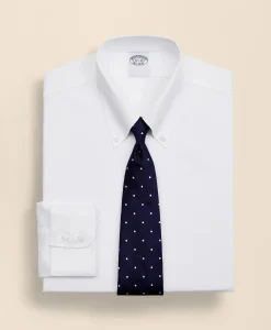 Stretch Supima® Cotton Non-Iron Twill Button-Down Collar Dress Shirt