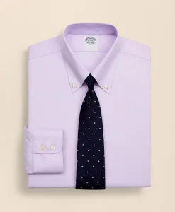 Stretch Supima® Cotton Non-Iron Twill Button-Down Collar Dress Shirt
