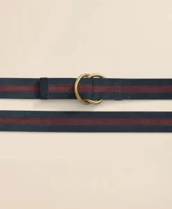 Suede Stripe D-Ring Belt