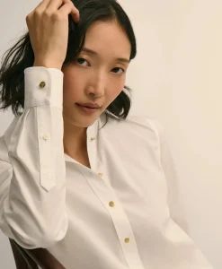 Supima® Cotton Gold-Tone Button Shirt