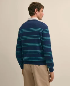 Supima® Cotton Heathered Stripe Sweater
