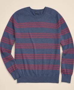 Supima® Cotton Heathered Stripe Sweater